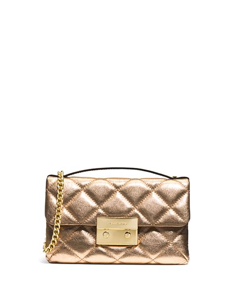 michael kors sloan bag gold|mk sloan.